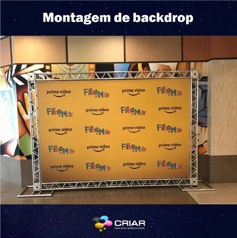 Backdrop Corporativo Guarulhos - Backdrop com Logo