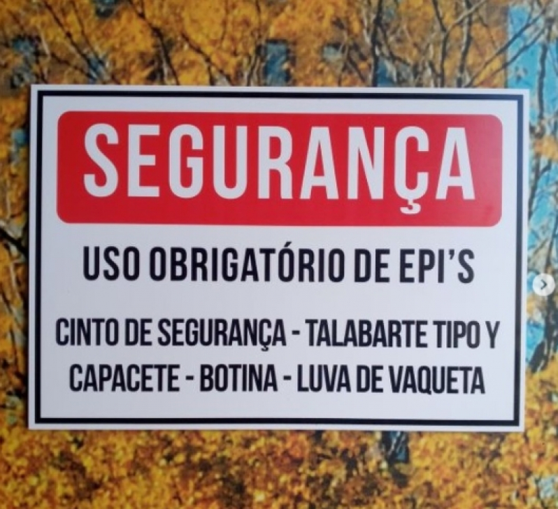 Placa Sinalização Extintor Cotar Santa Bárbara DOeste - Placa de Sinalização Escolar