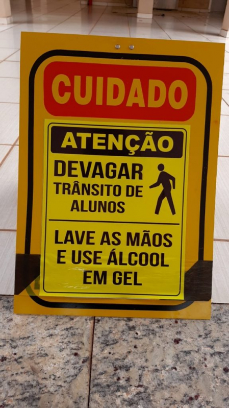 Preço de Placa de Sinalização Escolar Porto União - Placa de Sinalização Amarela