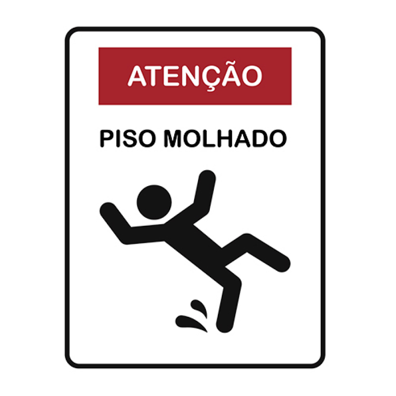 Preço de Placa de Sinalização Piso Molhado Jardins - Placa Sinalização Belo Horizonte